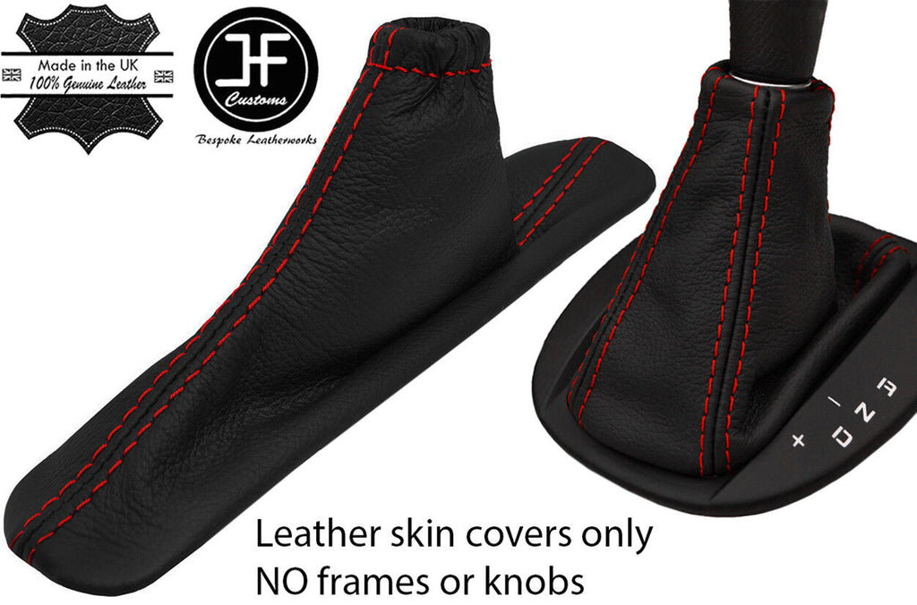 RED STITCH AUTOMATIC LEATHER GEAR & HANDBRAKE GAITER FOR ALFA ROMEO GIULIETTA