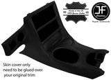 BLACK STITCH CARBON VINYL CONSOLE BEZEL SURROUND COVER FOR CORVETTE C5 97-04