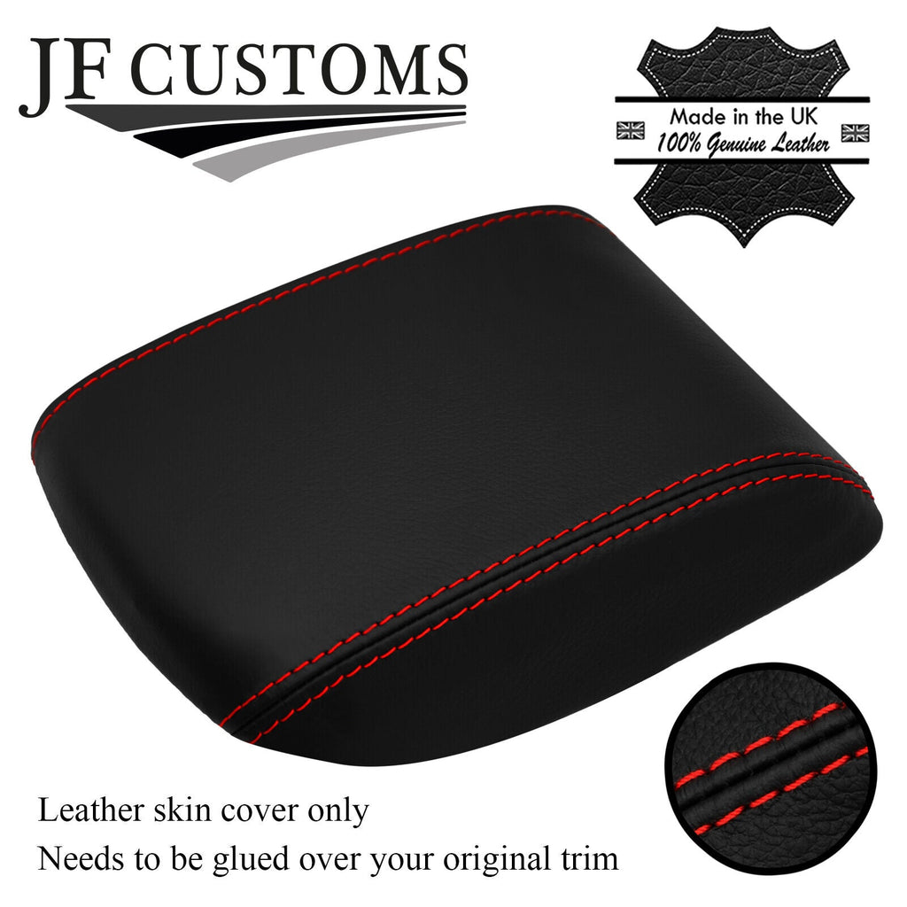 RED STITCHING TOP-GRAIN LEATHER ARMREST LID COVER FITS VOLVO V50 04-08