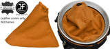 ORANGE REAL LEATHER MANUAL GEAR & HANDBRAKE GAITER FITS NISSAN 350Z 33Z 02-09