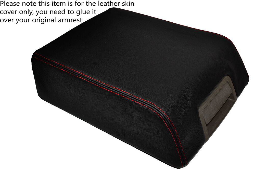 RED STITCHING ARMREST LID LEATHER SKIN COVER FITS FORD F150 F-150 2004-2008