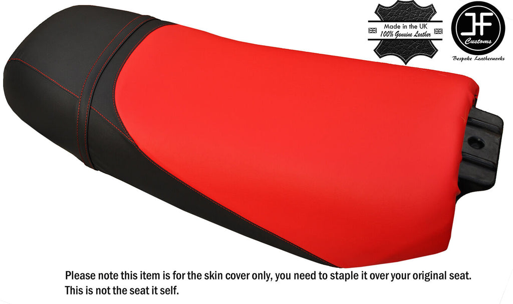 BLACK & BRIGHT RED VINYL CUSTOM FITS KAWASAKI STX 900 1100 97-99 SEAT COVER