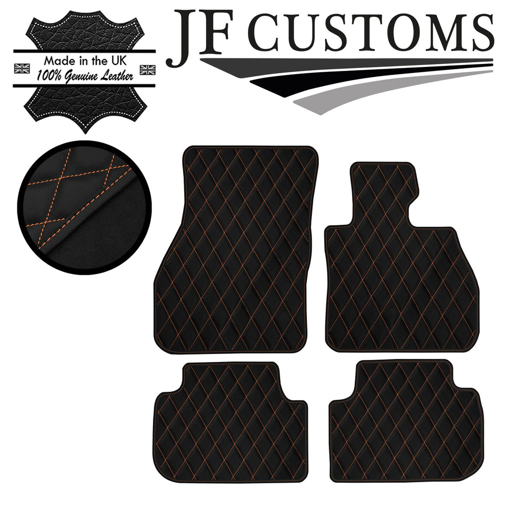 BEIGE DIAMOND STITCH VINYL 4X TAILORED FLOOR MAT CARPETS FOR BMW F40 19-21