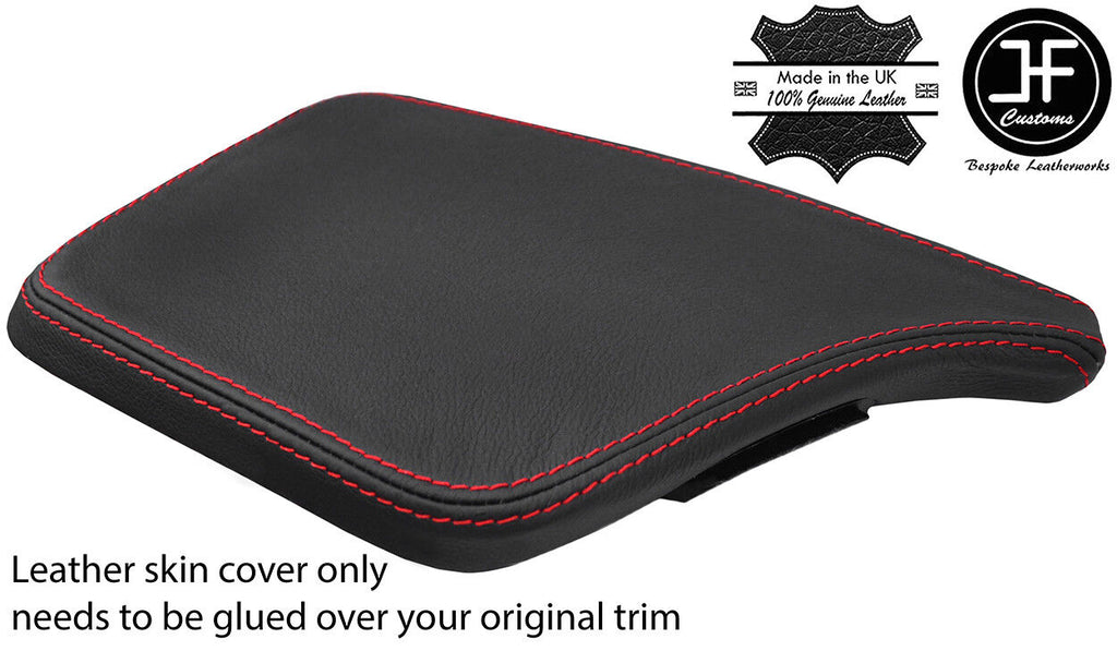 RED STITCHING REAL LEATHER ARMREST COVER FITS VOLVO XC90 2015-2018 CUSTOM NEW