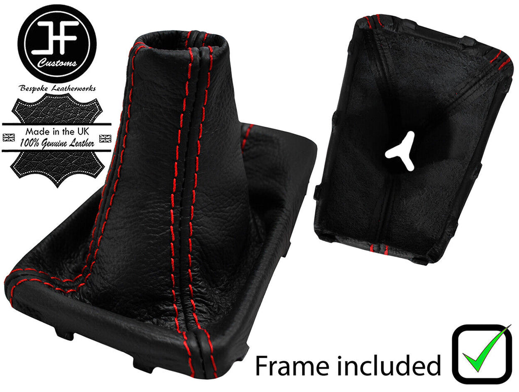 RED STITCH LEATHER MANUAL GEAR+PLASTIC FRAME FITS VOLVO V40 2012-2019 CUSTOM NEW