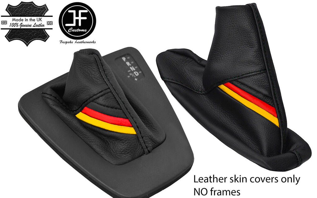 BLACK STITCH GERMAN TOP GRAIN LTHR AUTOMATIC GAITER SET FOR BMW E90 E91 E92