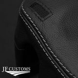 GREY STITCH LEATHER STEERING SHROUD COVER FITS PORSCHE CARRERA 997 04-11