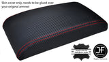 RED STITCHING CARBON FIBRE VINYL ARMREST COVER FITS TOYOTA HILUX 2002-2005