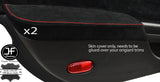 RED STITCH 2X DOOR ARMREST SUEDE COVERS FITS 350Z Z33 07-2009 FACELIFT