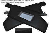 BLACK STITCH FITS FORD MONDEO MK2 1996-2000 2X SUN VISORS LEATHER SKIN COVERS