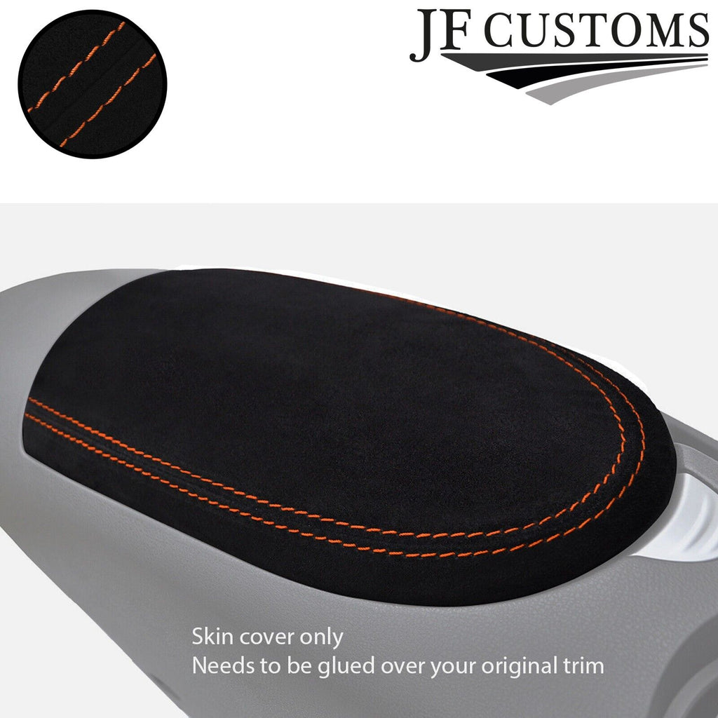 ORANGE STITCHING REAL SUEDE ARMREST LID COVER FITS 370Z Z34 2009-2017 STYLE 2