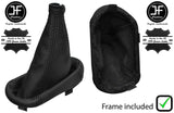 BLACK STITCH LEATHER MANUAL GEAR+PLASTIC FRAME FOR FIAT SEICENTO 1998-2004