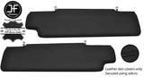 BLACK STITCHING FITS LAND ROVER DEFENDER 2X SUN VISORS LEATHER COVERS ONLY