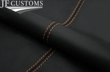 BEIGE STITCH TOP-GRAIN LEATHER 2X SUN VISOR COVERS FITS JAGUAR S TYPE 02-08