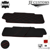 JF2 D RED CROSS DIAMOND STITCH 2X SUN VISOR COVERS FOR LAND ROVER DEFENDER 07-14