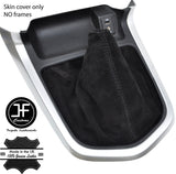 BLACK STITCHING REAL SUEDE MANUAL GEAR GAITER FITS NAVARA NP300 D23 2015-2017