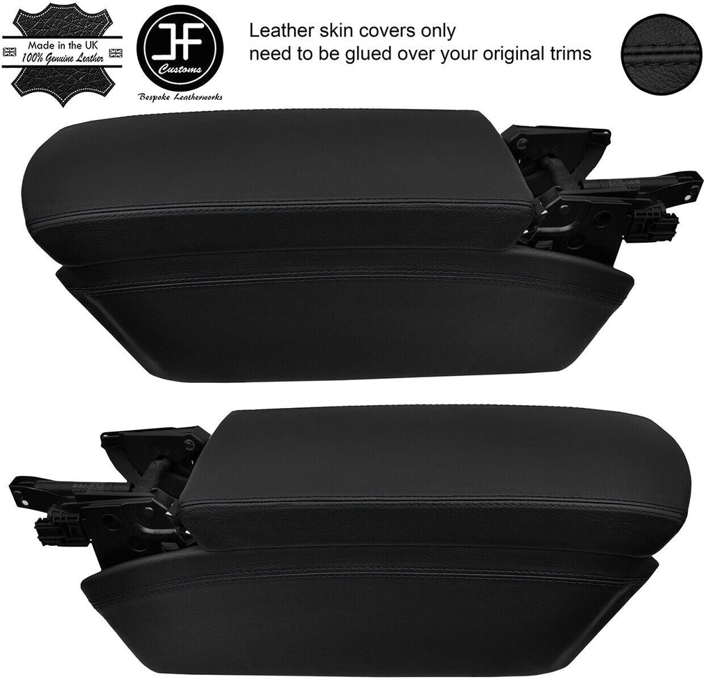BLACK STITCH 2X CONSOLE SIDE TRIM & ARMREST LEATHER COVER FOR MERCEDES SL R230