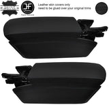 BLACK STITCH 2X CONSOLE SIDE TRIM & ARMREST LEATHER COVER FOR MERCEDES SL R230