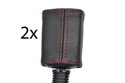 red  stitch FITS FORD FOCUS MK1 MK2 98-04 2X FRONT SEAT BELT LEATHER COVERS