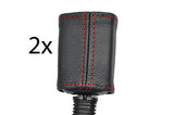 red  stitch FITS FORD FOCUS MK1 MK2 98-04 2X FRONT SEAT BELT LEATHER COVERS