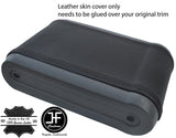 BLACK STITCHING ARMREST LID REAL LEATHER COVER FITS JEEP WRANGLER 2007-2010