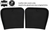 BLACK STITCH 2X TARGA T BAR SUN SHADES LEATHER COVERS FOR TOYOTA MR2 MK2 89-00