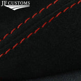 DARK RED STITCH SUEDE GEAR GAITER FITS VAUXHALL OPEL VX220 SPEEDSTER 00-07