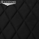 BLACK STITCH DIAMOND LUXE SUEDE FRONT HEADLINER COVER FITS VW CRAFTER 06-17