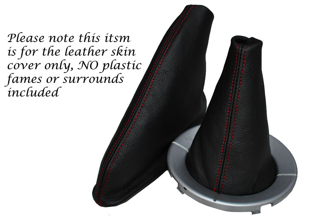 RED STITCH LEATHER GEAR & HANDBRAKE GAITER FITS ROVER 25&MG ZR 04-06 FACELIFT