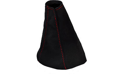 BLACK SUEDE RED STITCH FITS HONDA CIVIC FK2 S TYPE S MK8 2006 - 2012 GEAR GAITER