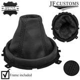 BLACK LEATHER GEAR GAITER+PLASTIC FRAME FOR HYUNDAI COUPE S3 SIII 06-08