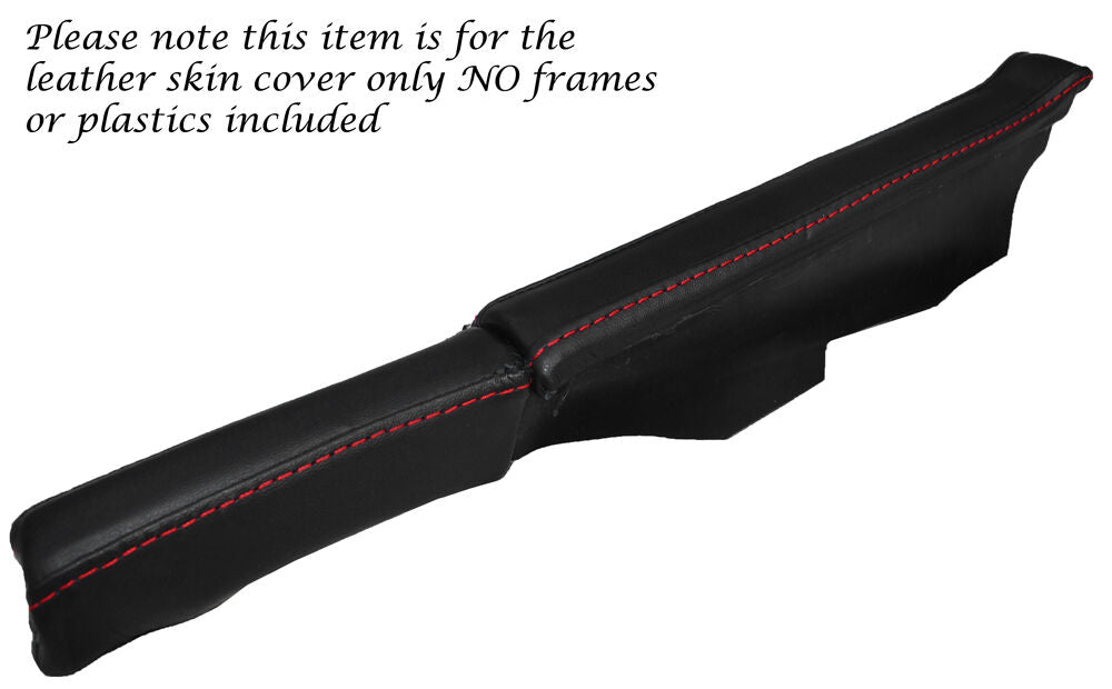 RED STITCH HANDBRAKE HANDLE COVER & BASE COVER FITS AUDI 80 S2 CABRIO 91-99