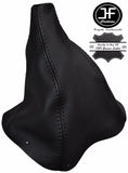 BLACK STITCHING REAL LEATHER MANUAL GEAR GAITER FITS FORD MUSTANG 1995-2004