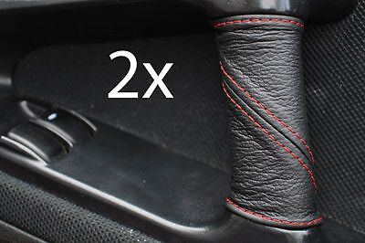 FITS MITSUBISHI FTO 2X DOOR HANDLE COVERS LEATHER RED ST CUSTOM NEW MADE IN UK
