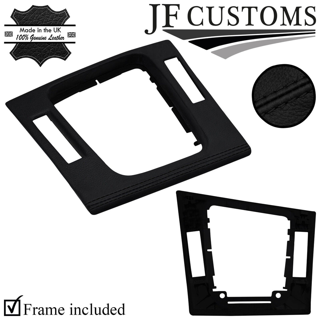 BLACK STITCH LEATHER GEAR SURROUND COVER+FRAME FOR BMW E46 99-05 COUPE JF2