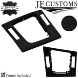 BLACK STITCH LEATHER GEAR SURROUND COVER+FRAME FOR BMW E46 99-05 COUPE JF2