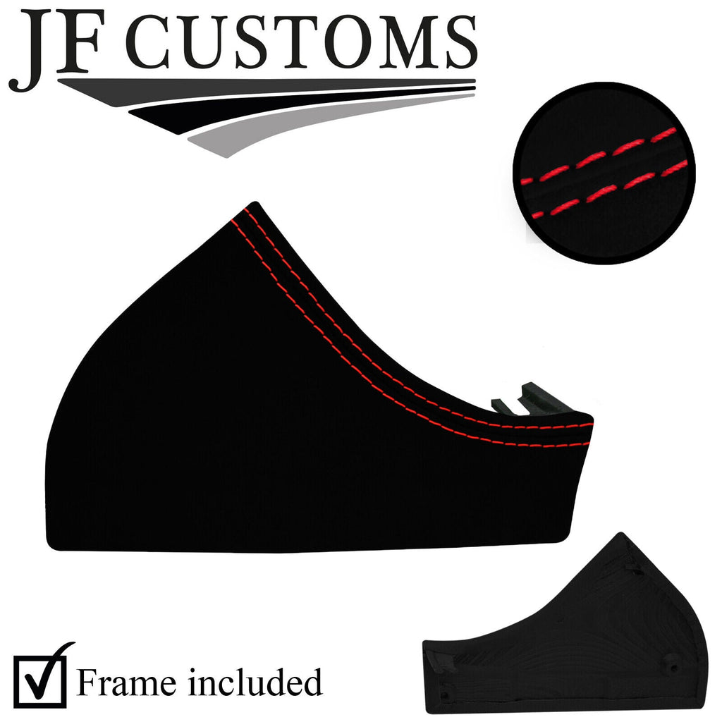 RED STITCH SUEDE HANDBRAKE SIDE TRIM COVER + FRAME FOR BMW 5 E39 95-03