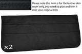 BLACK STITCH 2X FULL DOOR CARD SKIN COVERS FITS VAUXHALL OPEL ASTRA MK1 KADETT