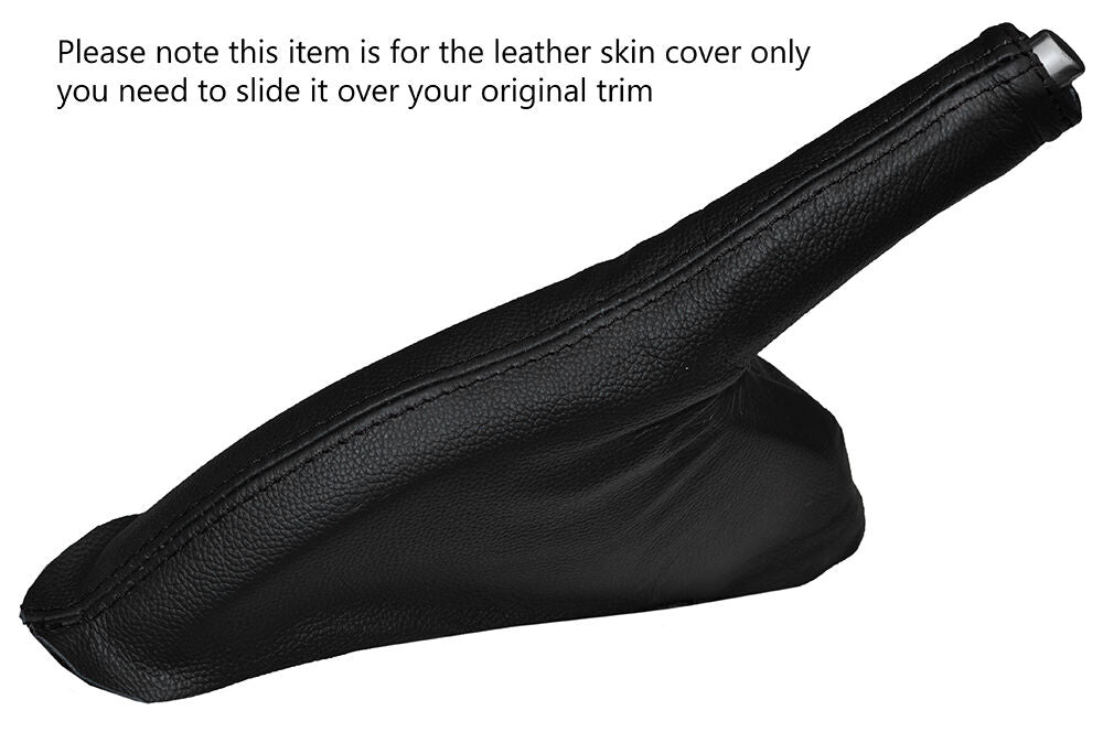 BLACK STITCHING LEATHER SKIN HANDBRAKE GAITER FITS FORD B MAX B-MAX 12-15