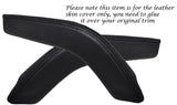 BLACK STITCH 2X CENTRE CONSOLE GRAB HANDLE COVERS FITS SEAT TOLEDO ALTEA 06-13