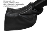 WHITE STITCH LEATHER HANDBRAKE GAITER FITS LAND ROVER DEFENDER 2007-2014