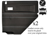 WHITE STITCH 2X REAR DOOR CARD COVERS FITS LAND ROVER DEFENDER 110 STYLE 2