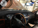 BLACK STITCH DASH DASHBOARD REAL LEATHER COVER FITS NISSAN PATROL Y61 CUSTOM NEW