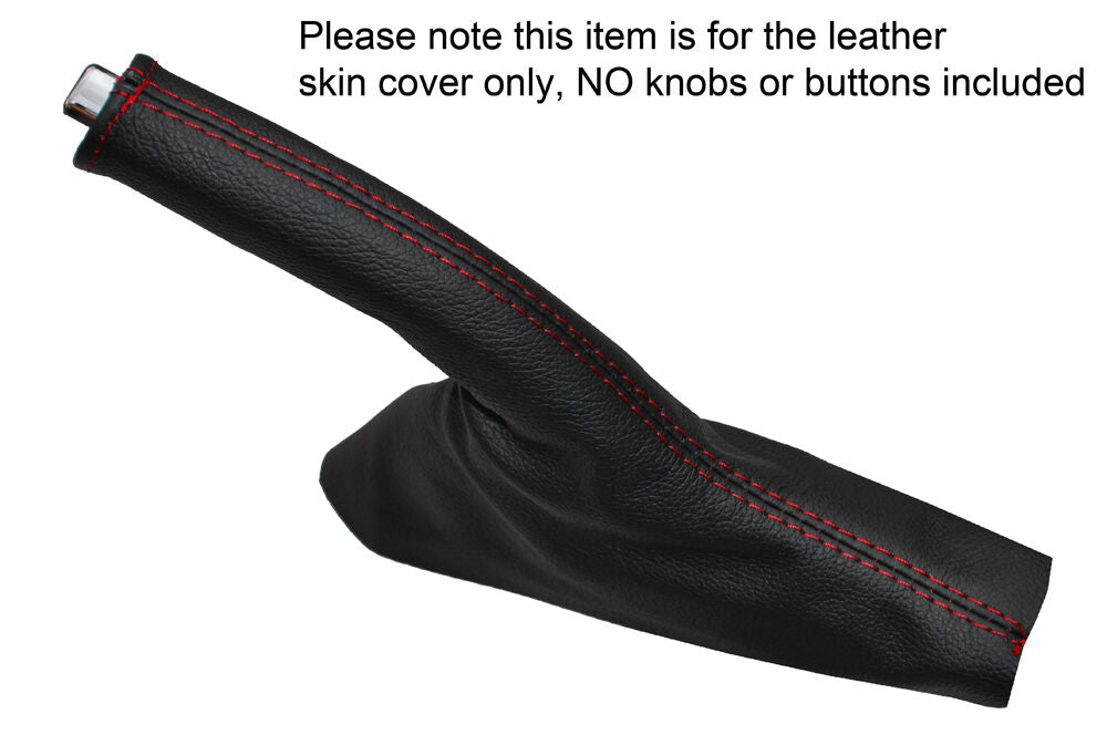 RED STITCHING LEATHER SKIN HANDBRAKE GAITER FITS KIA RIO 2011-2015 CUSTOM NEW