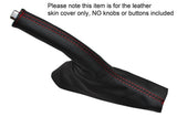 RED STITCHING LEATHER SKIN HANDBRAKE GAITER FITS KIA RIO 2011-2015 CUSTOM NEW