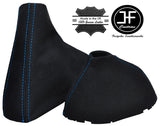 BLUE STITCH AUTOMATIC SUEDE GEAR HANDBRAKE GAITER FITS BMW E90 E91 E92 E93