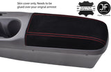 RED STITCHING REAL SUEDE ARMREST LID COVER FITS TOYOTA CELICA MK7 1999-2005