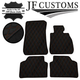 TAN DIAMOND STITCH VINYL 4X TAILORED FLOOR MAT CARPETS FOR BMW E90 E91 06-13