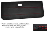 RED STITCH 2X FRONT DOOR CARDS LEATHER SKIN COVERS FITS VW GOLF MK1 CABRIO