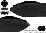 BLACK BLACK 2X KNEE PAD LEATHER COVERS FOR PORSCHE CARRERA 996 97-04 STYLE 2